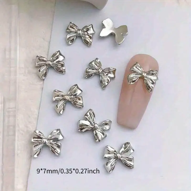 Bow Resin Alloy Nail Art Decoration 5 pcs