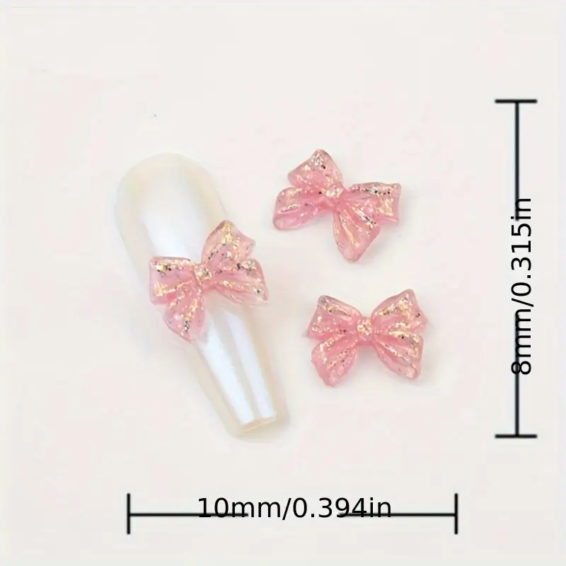Bow Resin Nail Art Decoration 10 pcs