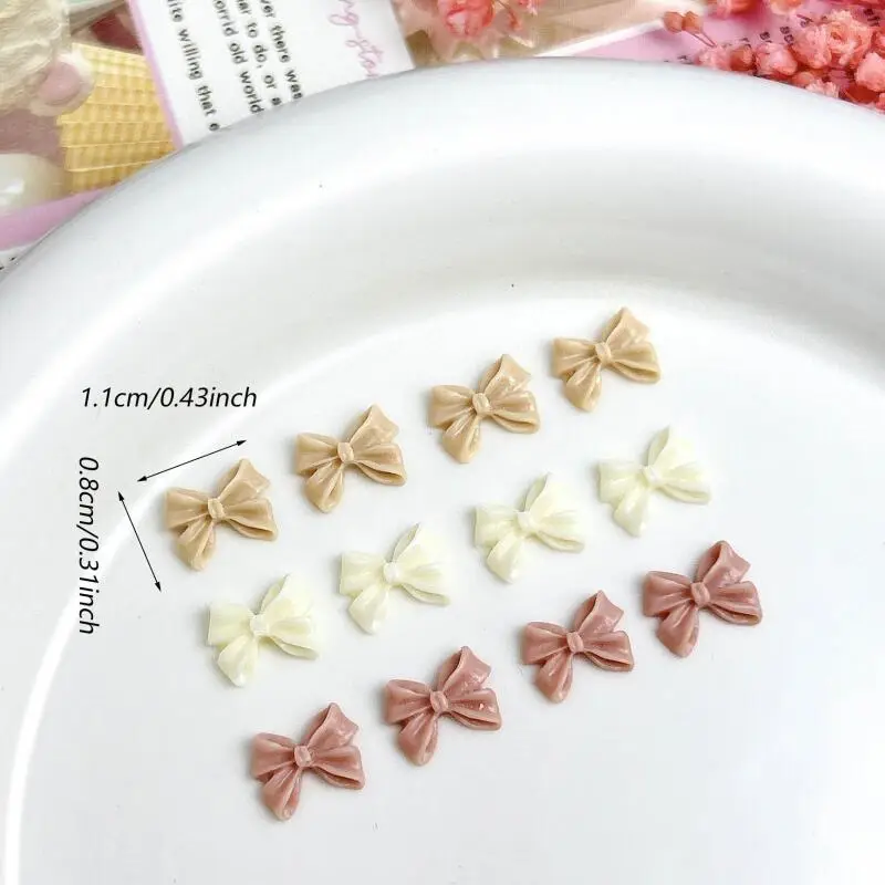 Bow Resin Nail Art Decoration 10 pcs