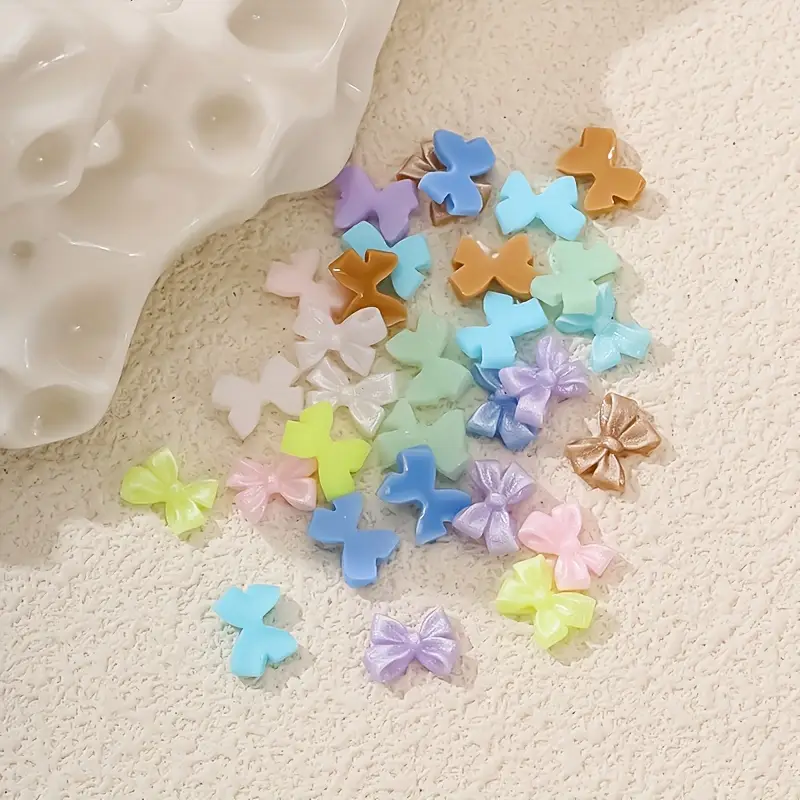 Bow Resin Nail Art Decoration 10 pcs