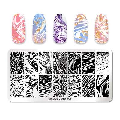 Nicole Diary Marble Stamping Plate ND096