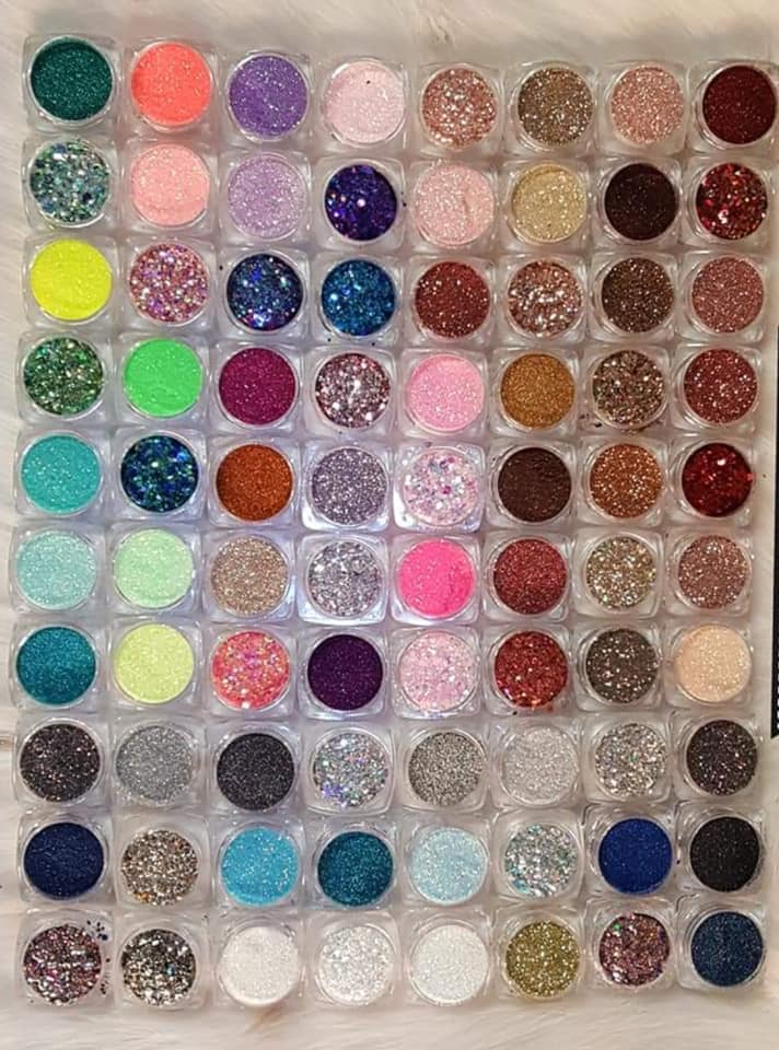 80 x Cosmetic grade nail art and resin glitter