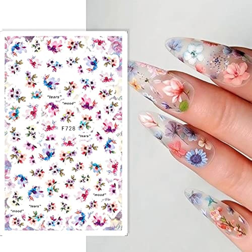 Flower Nail Sticker F728