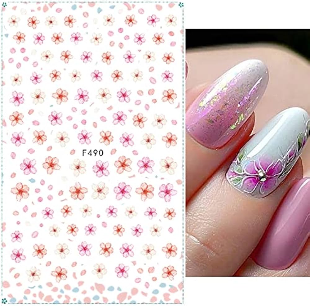 Flower Nail Sticker F490