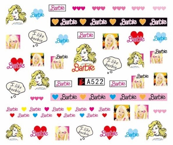 Doll Nail Decal Range A517-528