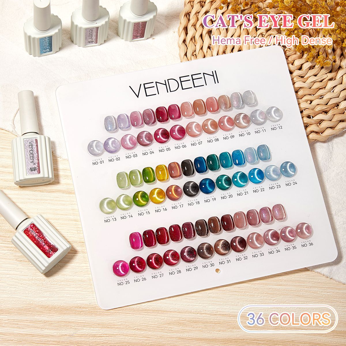 Vendeeni Cat eye gel polish  Hema free