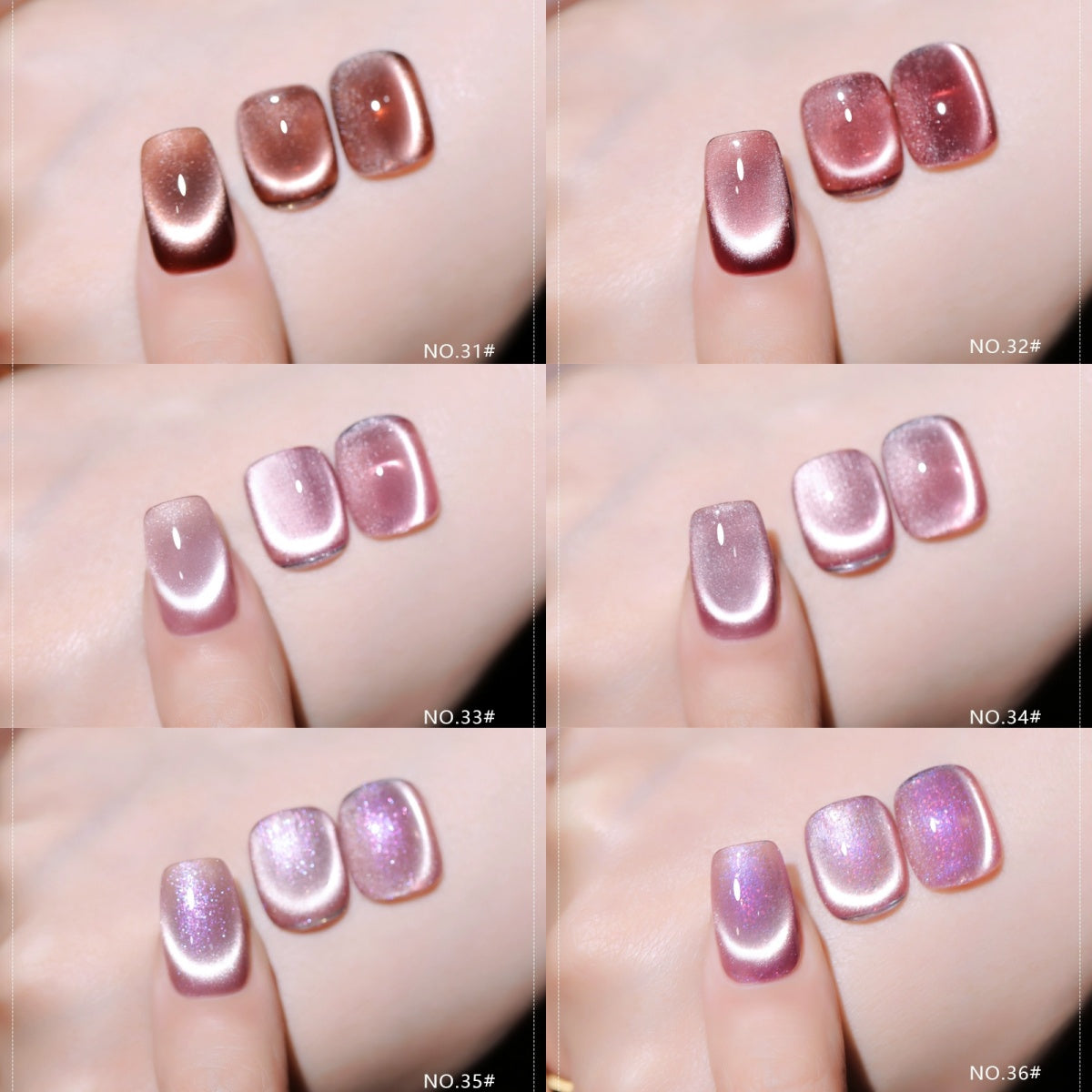 Vendeeni Cat eye gel polish  Hema free - 3x gels