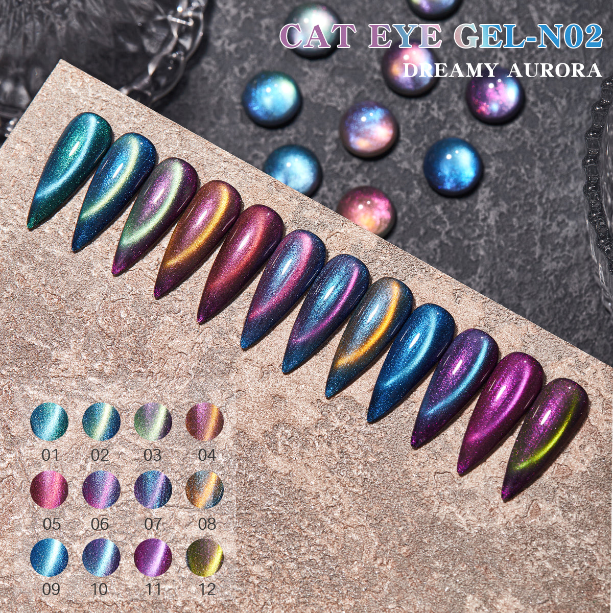 Vendeeni Cat Eye Gel Polish set 15ml