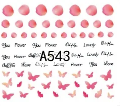 Love Valentine Nail Decal Range A541-552