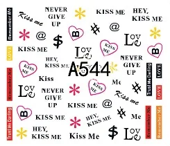 Love Valentine Nail Decal Range A541-552