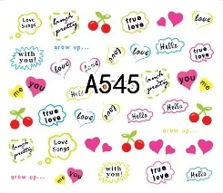 Love Valentine Nail Decal Range A541-552