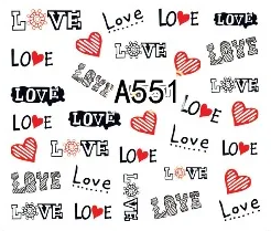 Love Valentine Nail Decal Range A541-552