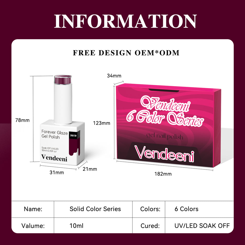 10ml Vendeeni Hema/TPO Free Gel Polish