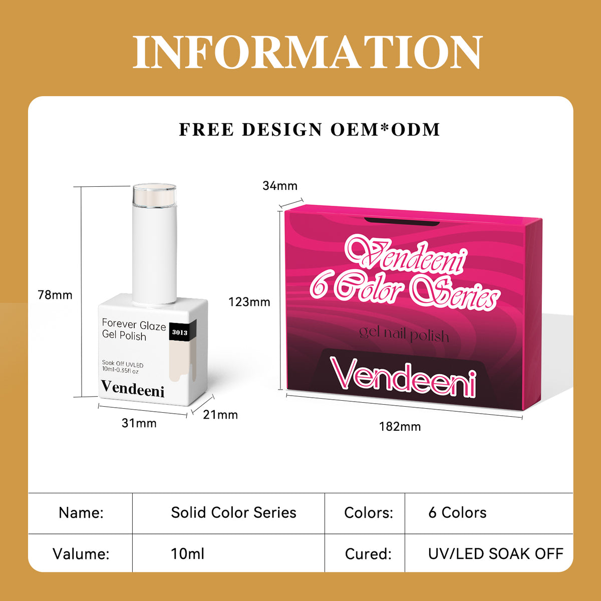 10ml Vendeeni Hema/TPO Free Gel Polish