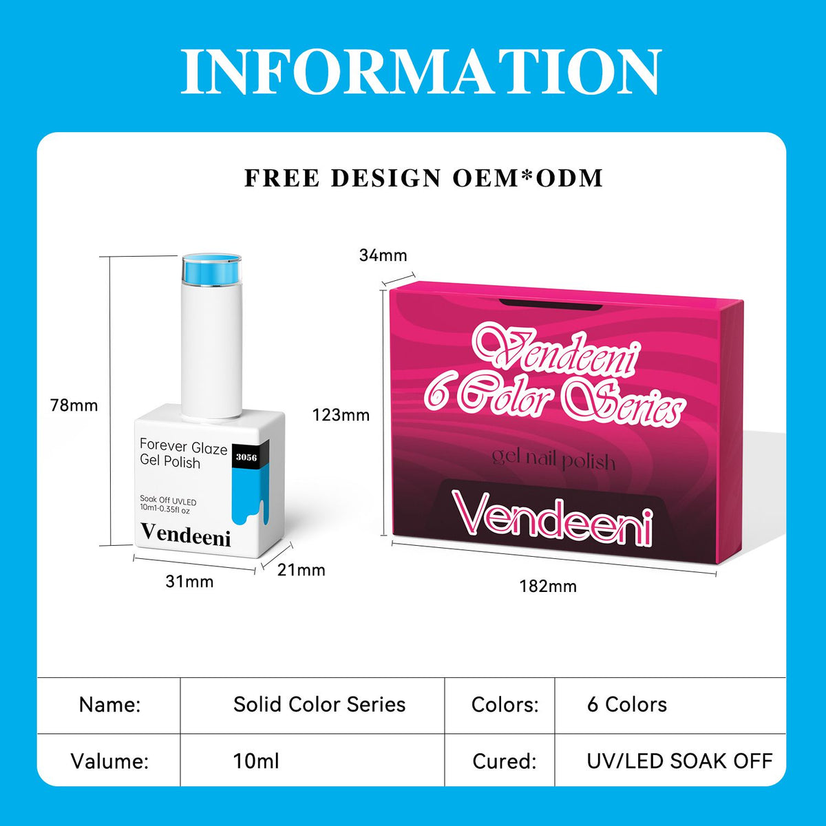 10ml Vendeeni Hema/TPO Free Gel Polish