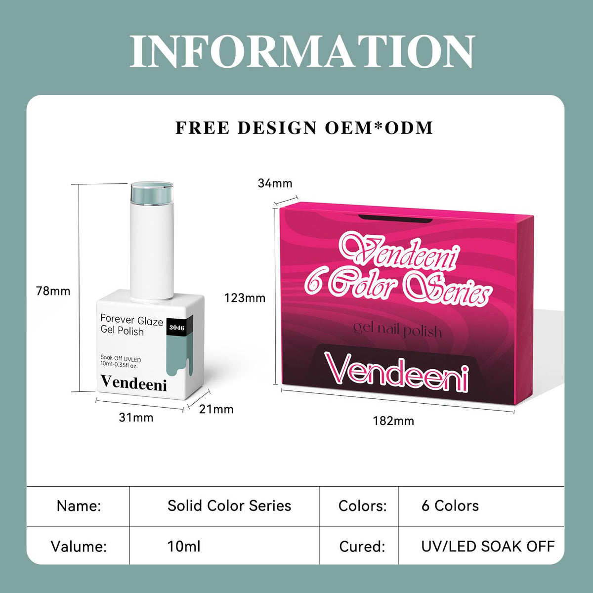 10ml Vendeeni Hema/TPO Free Gel Polish