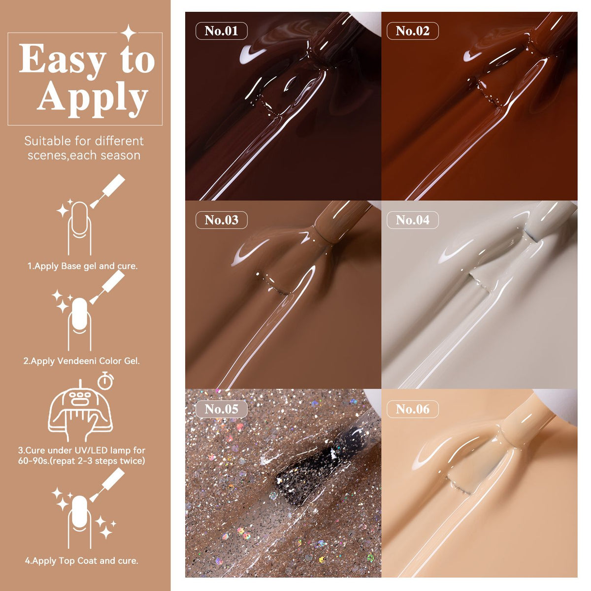 10ml Vendeeni Hema/TPO Free Gel Polish