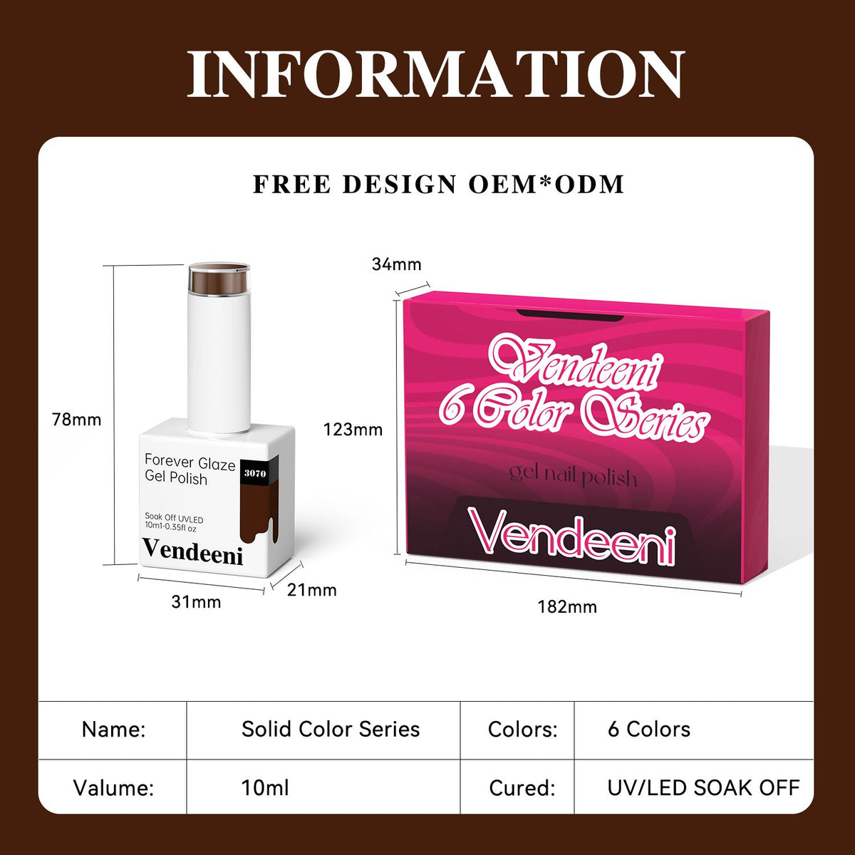 10ml Vendeeni Hema/TPO Free Gel Polish
