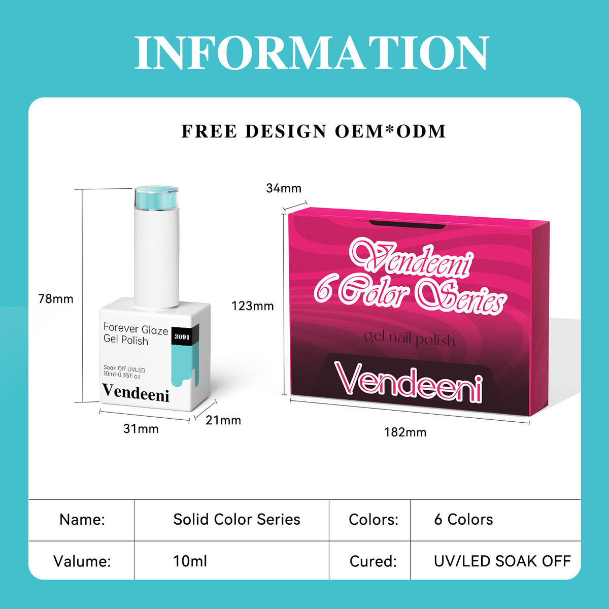 10ml Vendeeni Hema/TPO Free Gel Polish