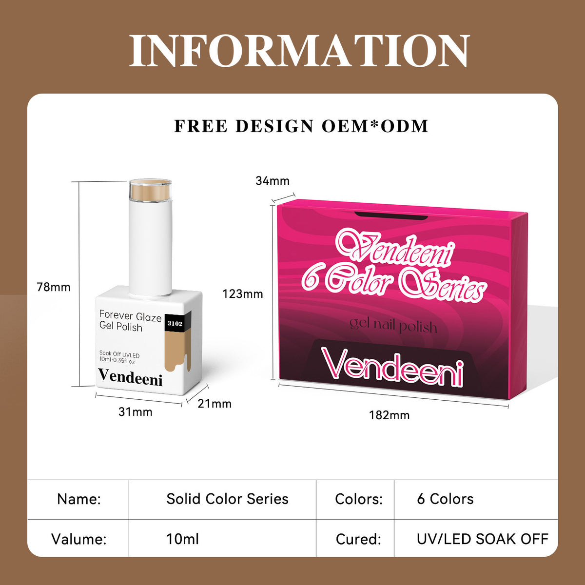10ml Vendeeni Hema/TPO Free Gel Polish