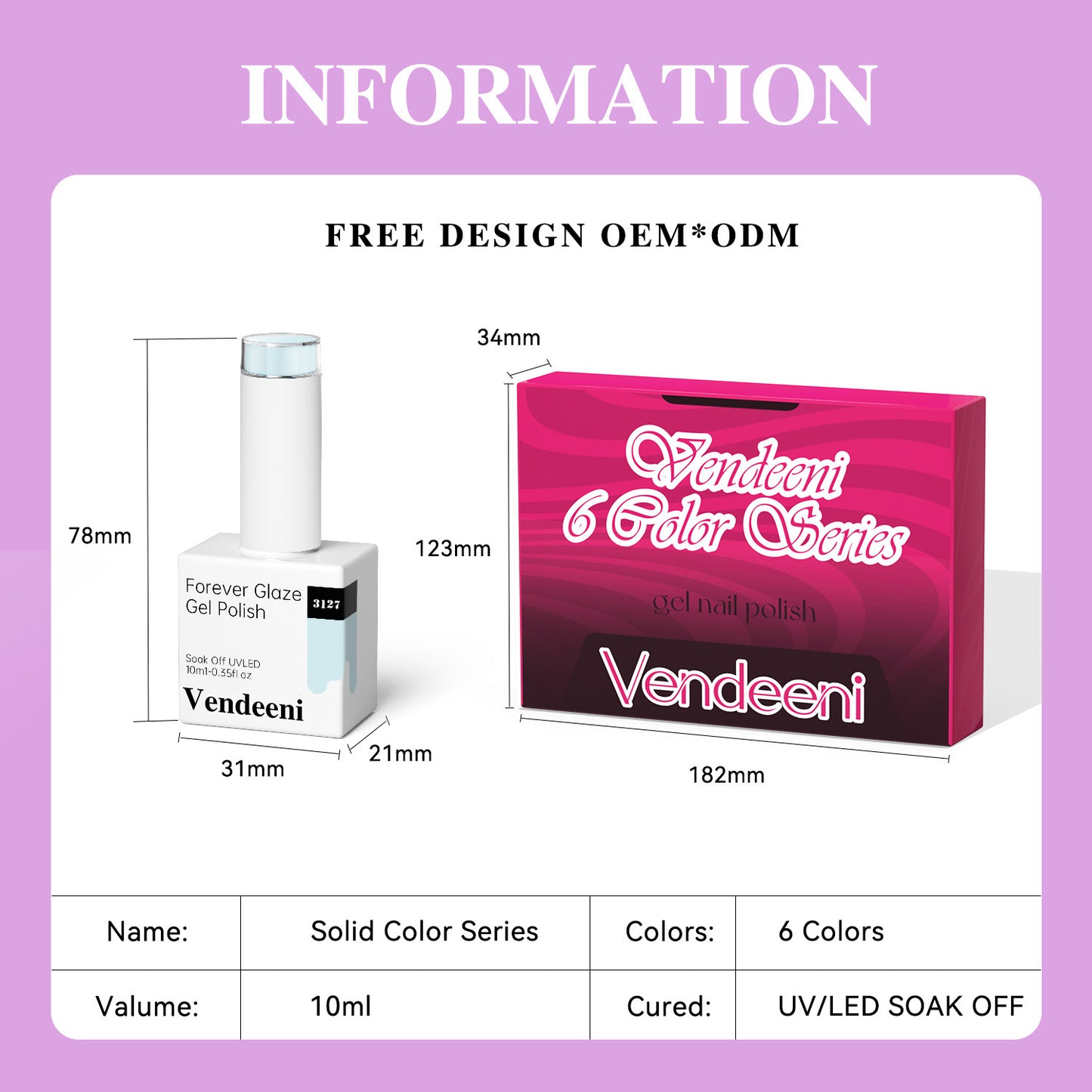 10ml Vendeeni Hema/TPO Free Gel Polish