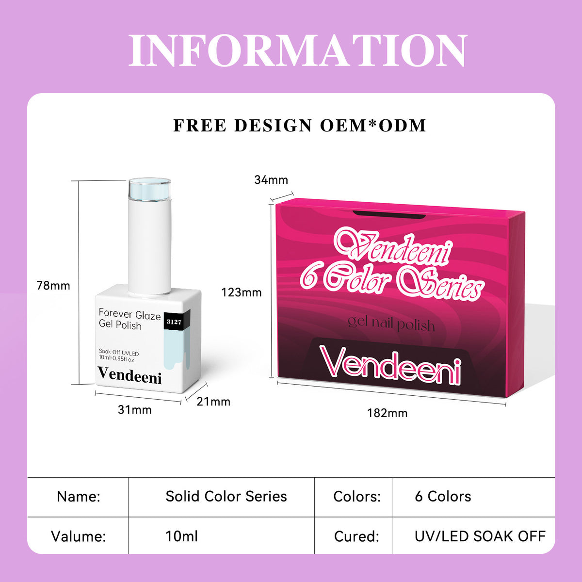 10ml Vendeeni Hema/TPO Free Gel Polish