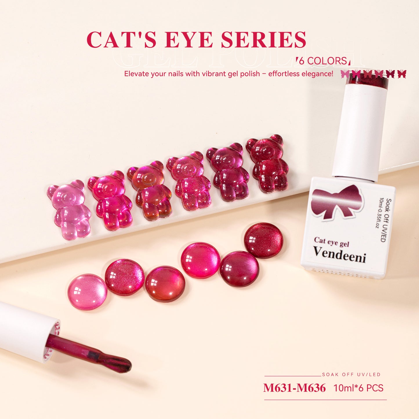 10ml Cat Eye Vendeeni Hema/TPO Free Gel Polish