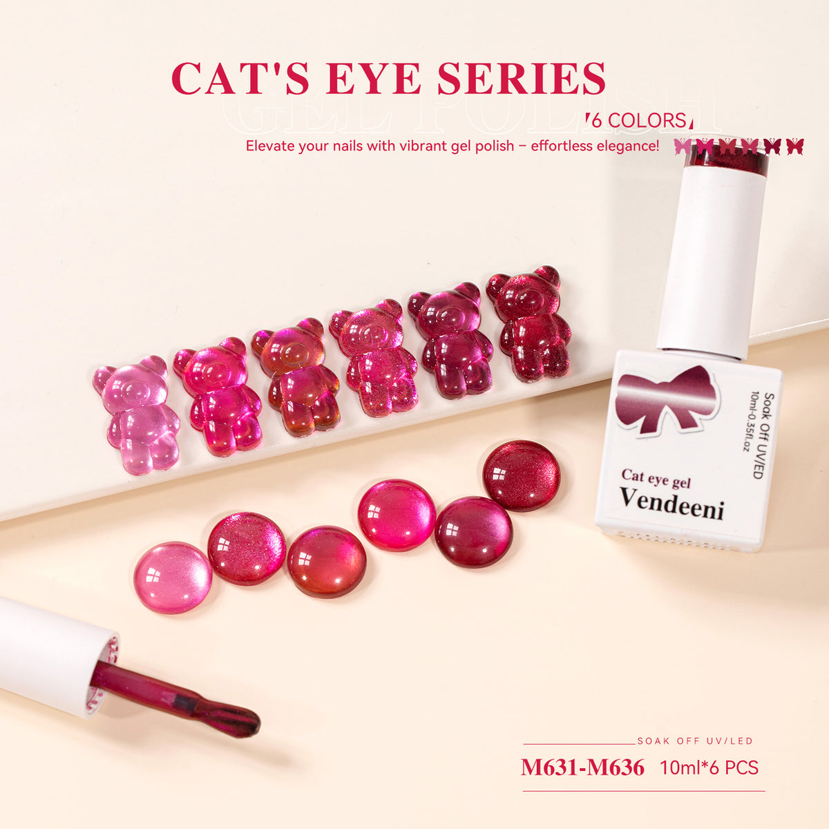 10ml Cat Eye Vendeeni Hema/TPO Free Gel Polish