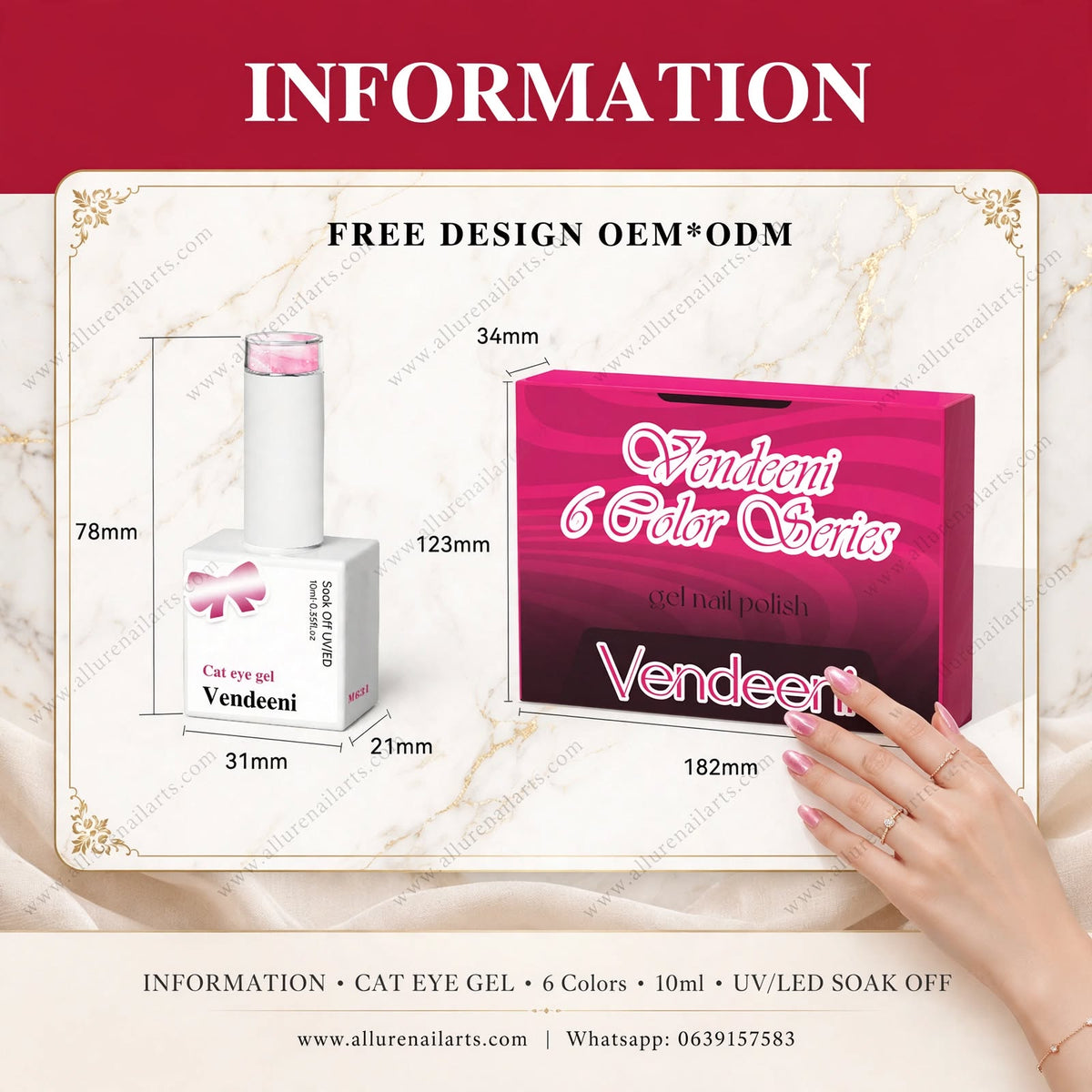 10ml Cat Eye Vendeeni Hema/TPO Free Gel Polish