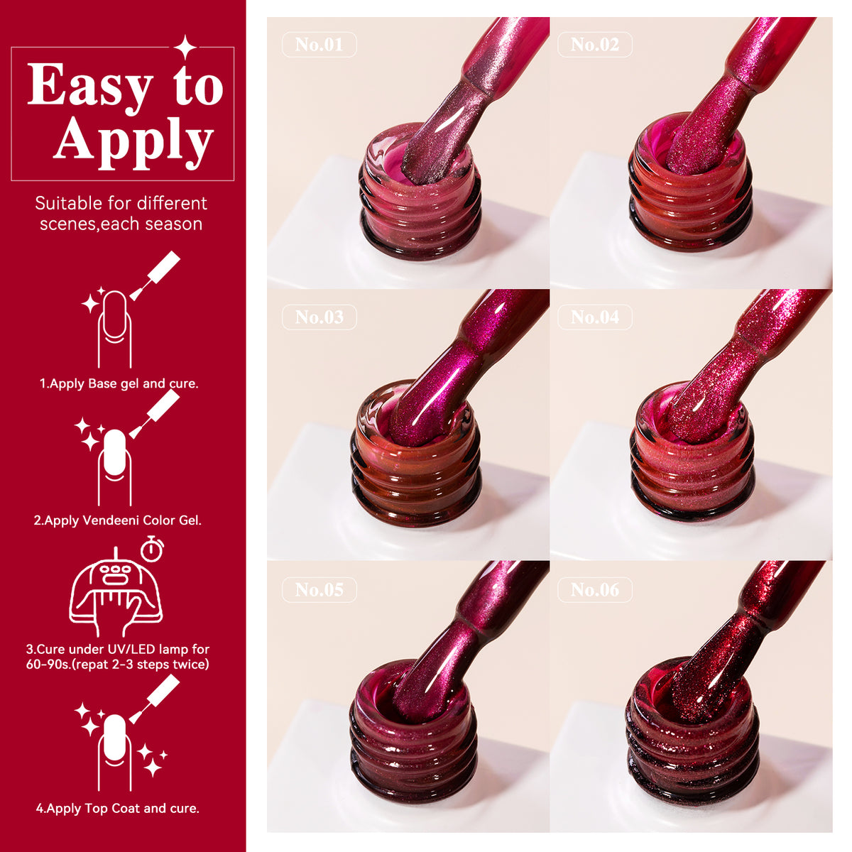 10ml Cat Eye Vendeeni Hema/TPO Free Gel Polish