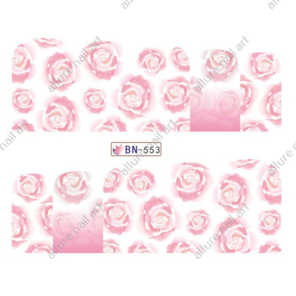 Rose Floral Nail Art Decal