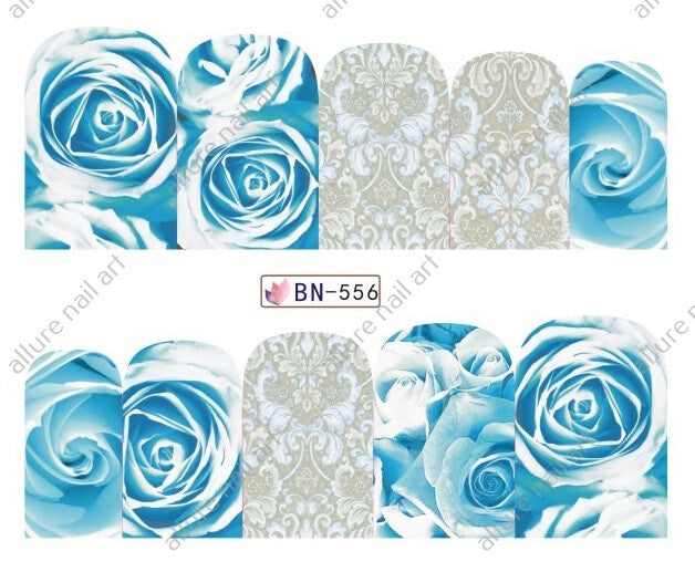Rose Floral Nail Art Decal
