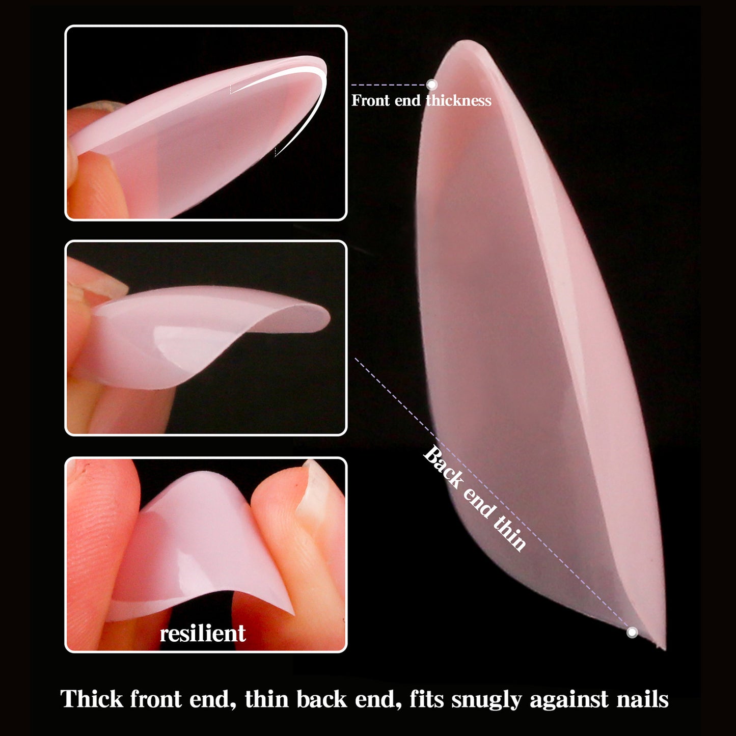 Press On French Tips 120pcs