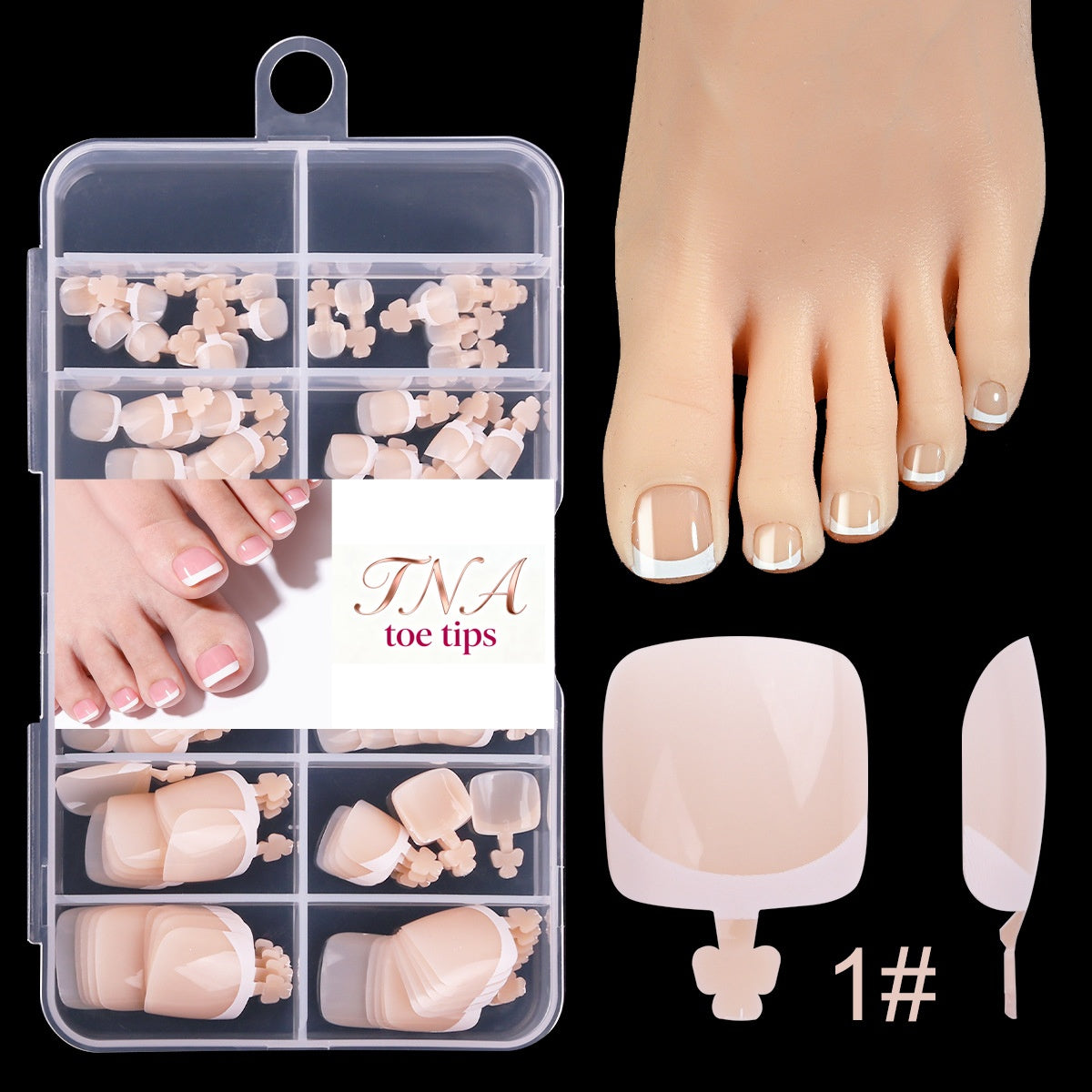 Press On French Toe Tips 120pcs