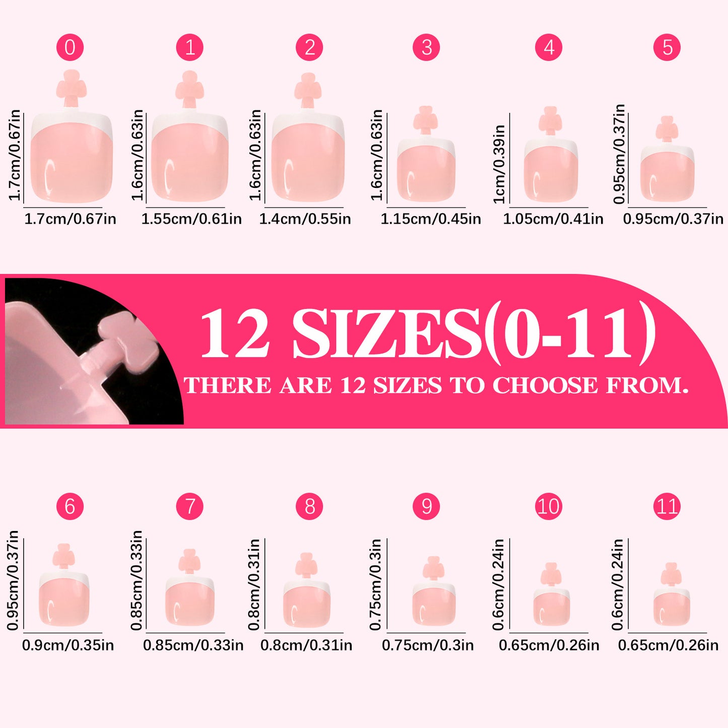 Press On French Toe Tips 120pcs