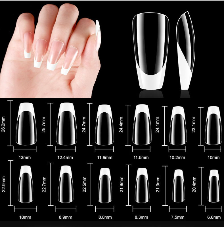 Press On French White Tips 120pcs NT105