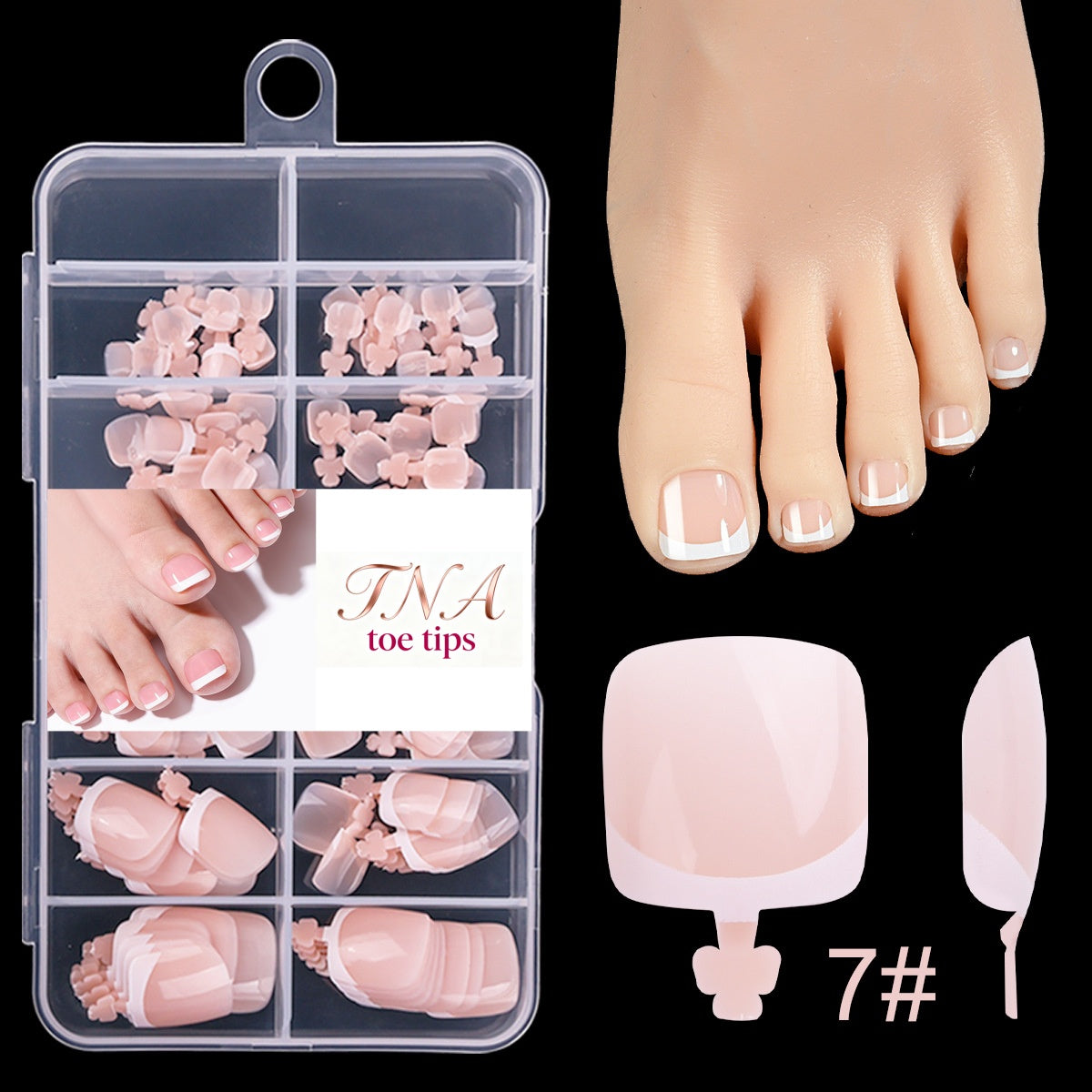 Press On French Toe Tips 120pcs