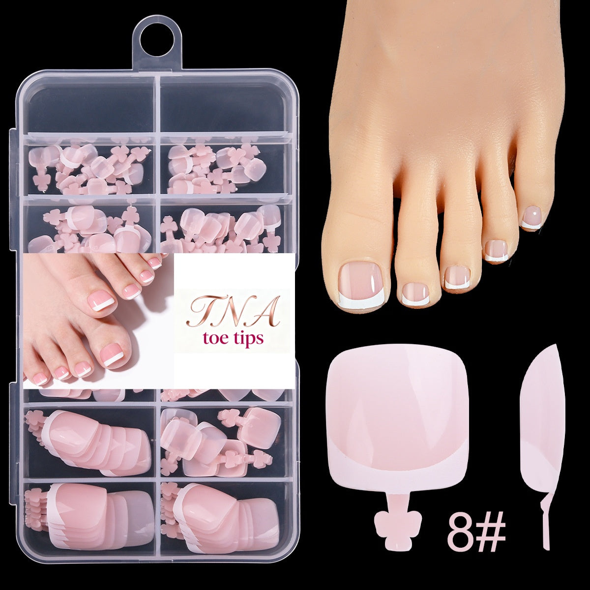 Press On French Toe Tips 120pcs