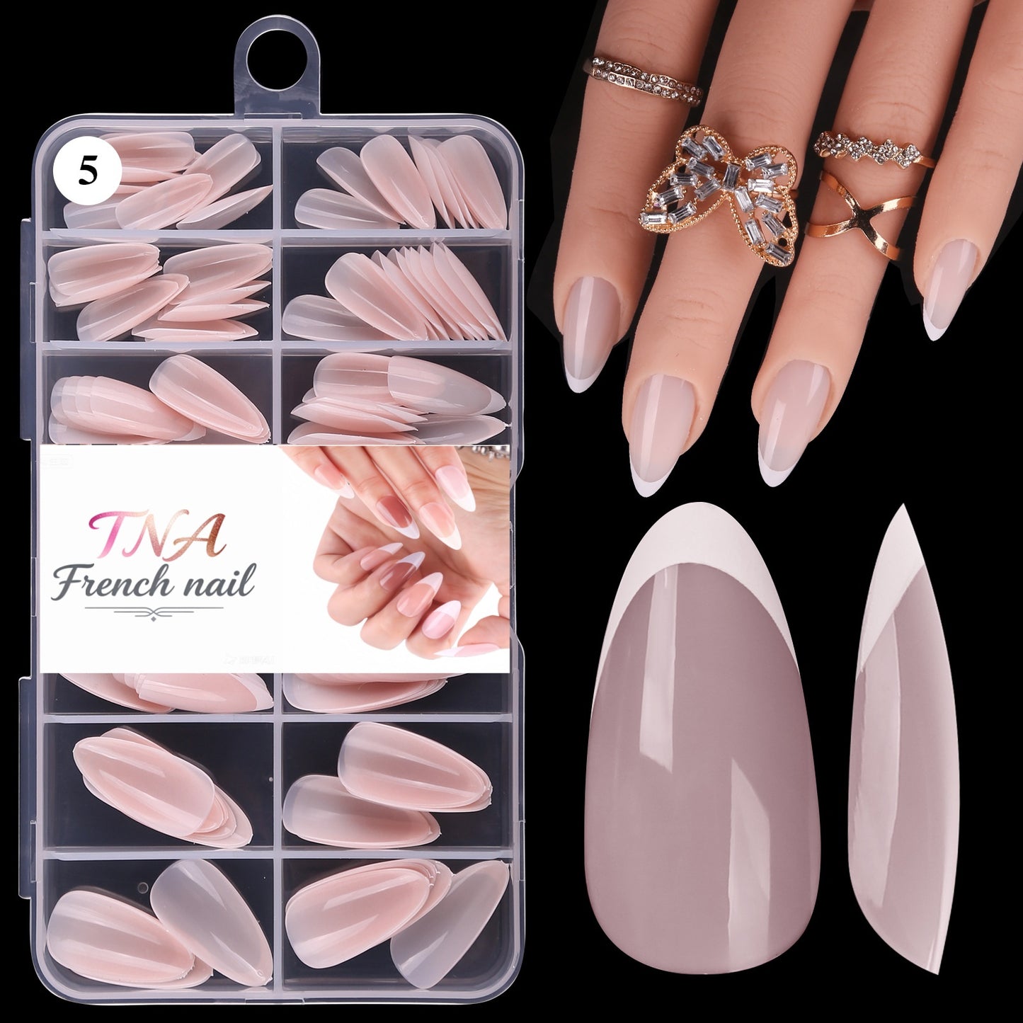 Press On French Tips 120pcs