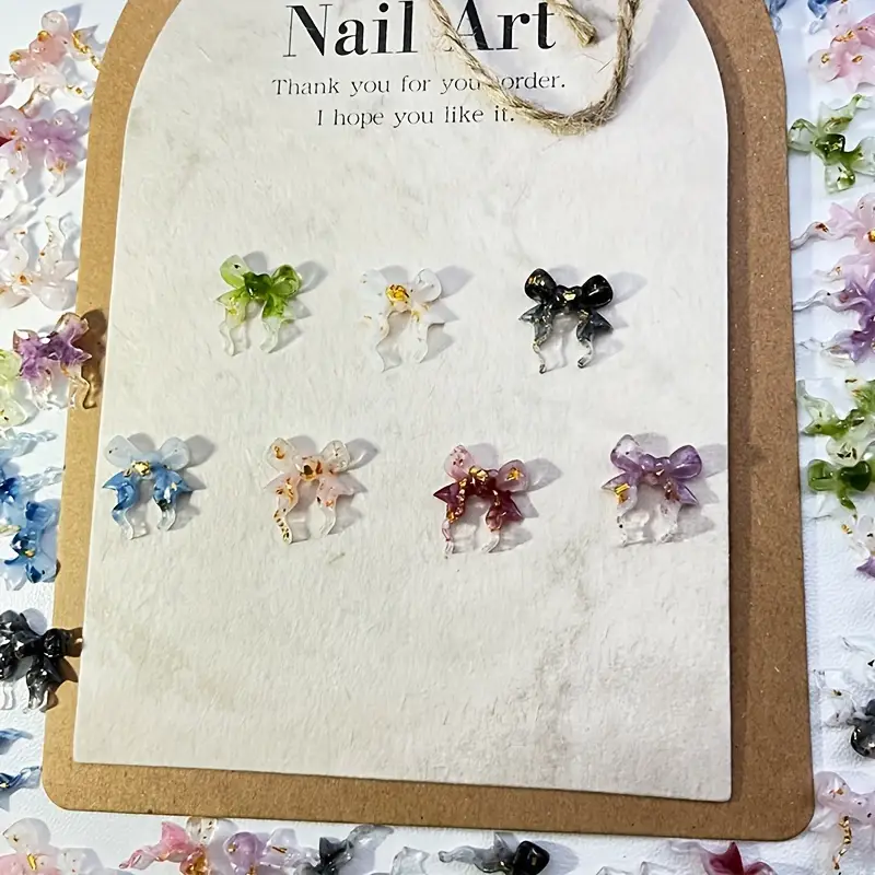Bow Resin Nail Art Decoration 10 pcs