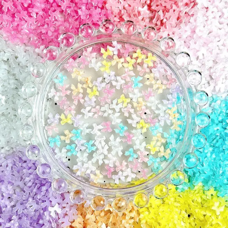 Bow Resin Nail Art Decoration 10 pcs
