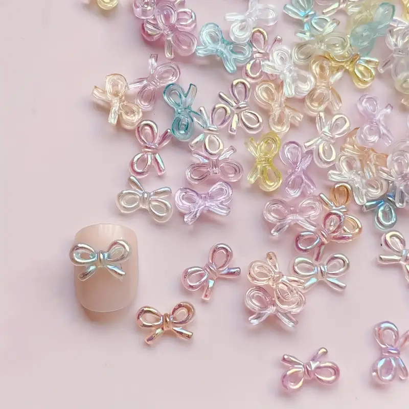 Bow Resin Nail Art Decoration 10 pcs