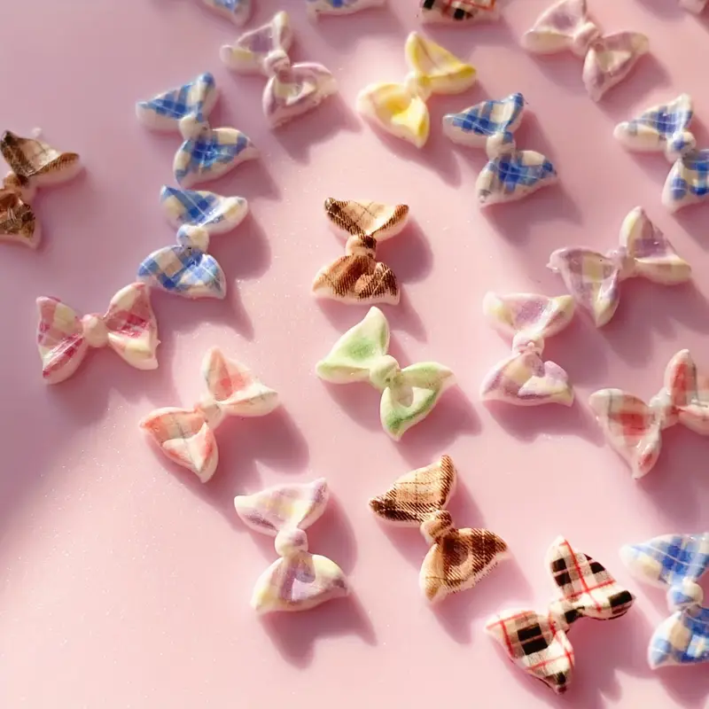 Bow Resin Nail Art Decoration 10 pcs