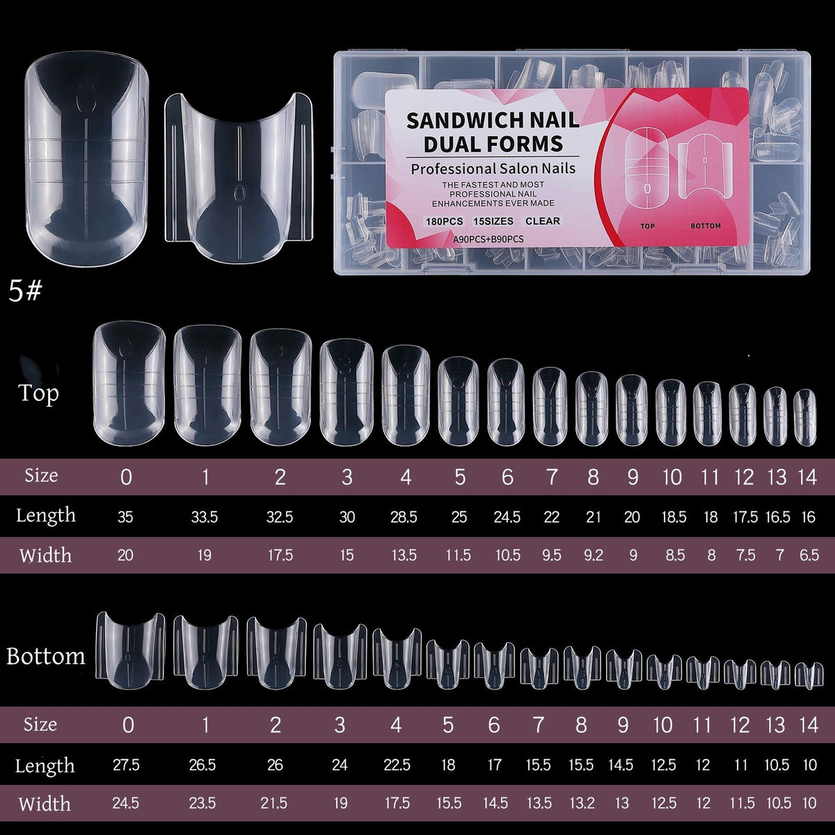 Sandwich Nail Dual Form 180pcs 5 for R499