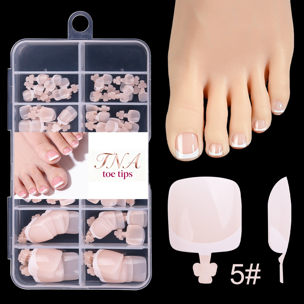 Press On French Toe Tips 120pcs