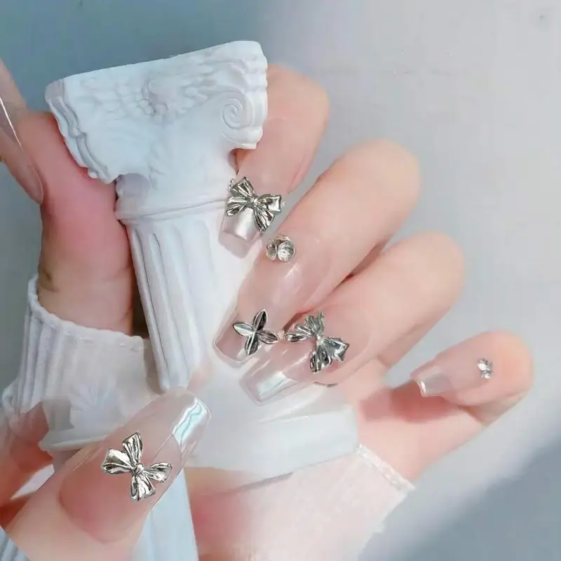Bow Resin Alloy Nail Art Decoration 5 pcs