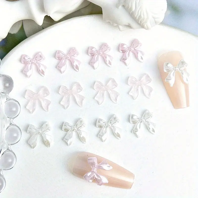 Bow Resin Nail Art Decoration 10 pcs