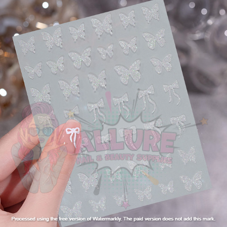 Glitter Reflective Nail Art Sticker