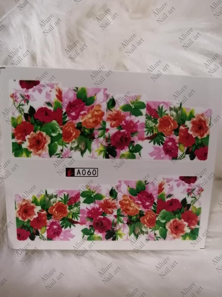 Flower Nail Decal A060