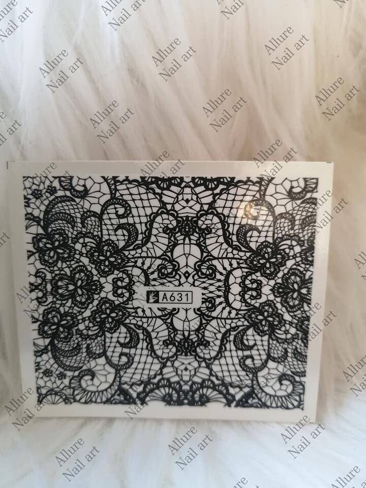 Lace Geometric Nail Decal Range A618-636